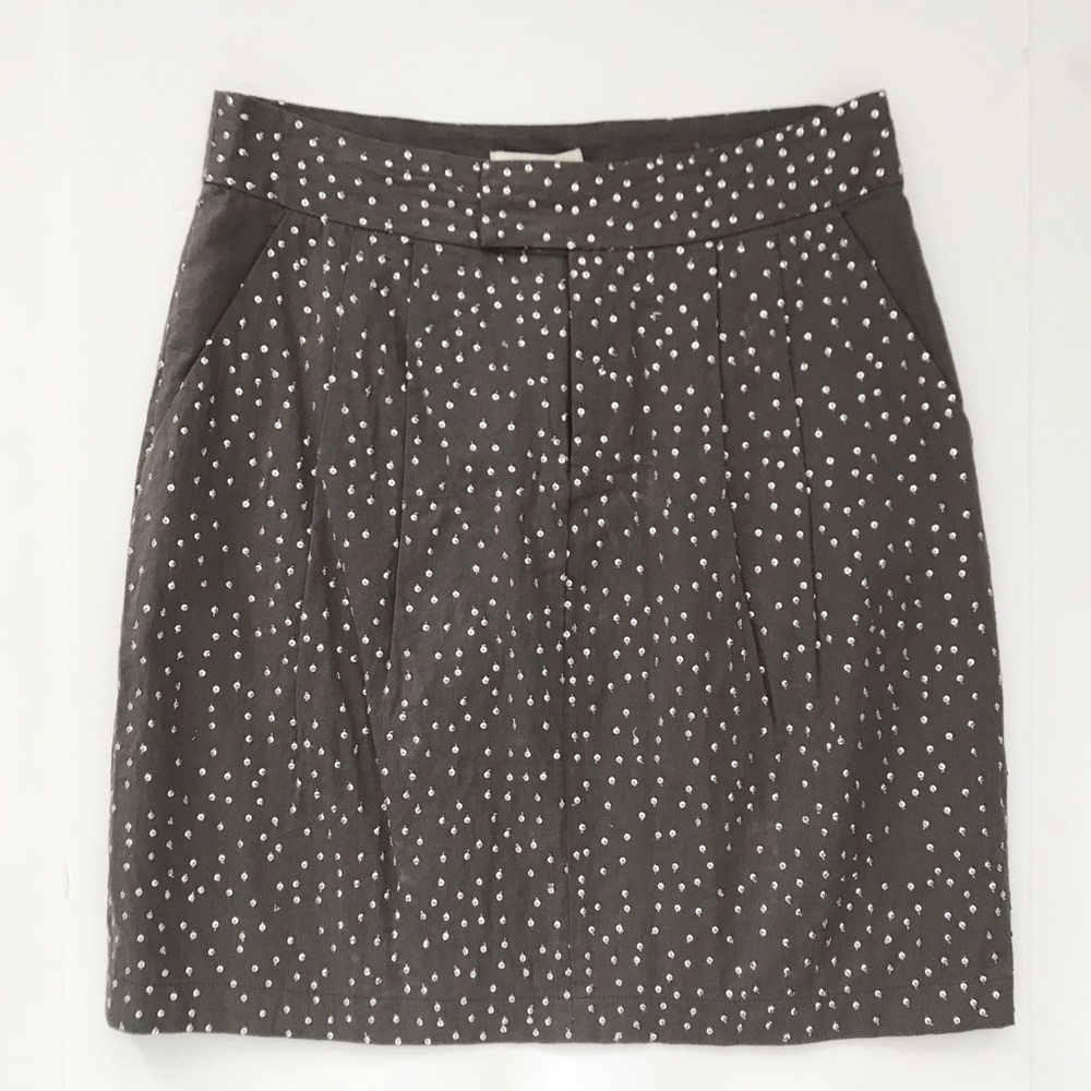 Gryphon Sequin Gray Skirt Size Small